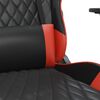vidaXL Silla gaming cuero sint&eacute;tico negro y rojo
