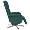 vidaXL Sill&oacute;n reclinable de masaje con reposapi&eacute;s tela verde oscuro