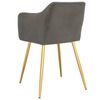 vidaXL Sillas de comedor 2 unidades terciopelo gris oscuro