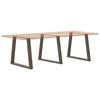 vidaXL Patas para mesa de comedor en forma de V (3 unidades, acero natural, 80 x 72-73,3 cm)