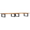 vidaXL Estante de lavabo de pared acero y madera maciza de acacia