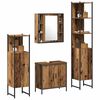 vidaXL Juego de muebles de baño 4 pcs Marrón 33 x 33 x 185.5 cm