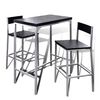 vidaXL Mesa alta y taburetes de barra de cocina