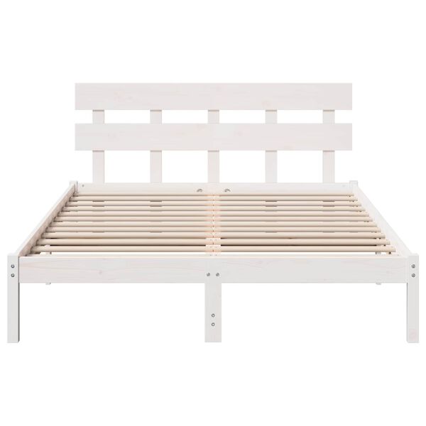vidaXL Estructura de cama Blanco 150 x 200 cm Madera maciza de Pino