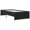vidaXL Estructura de cama madera de ingenier&iacute;a y metal negro 90x200 cm