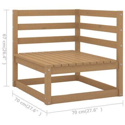 vidaXL Muebles de jardín 13 piezas con cojines madera de pino maciza