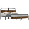 vidaXL Estructura de cama sin colch&oacute;n 160x200 cm madera roble ahumado