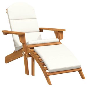 vidaXL Silla de jard&iacute;n Adirondack con reposapi&eacute;s madera maciza acacia