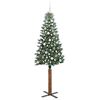 vidaXL &Aacute;rbol de Navidad Delgado con 300 LED con soporte Verde 210 cm