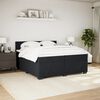vidaXL Cama box spring con colch&oacute;n terciopelo negro 200x200 cm