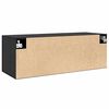 vidaXL Armario de pared Roble Negro 100 x 36,5 x 35 cm