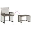 vidaXL Juego de muebles de exterior con coj&iacute;n 5 pcs Gris y marino