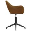 vidaXL Sillas de comedor giratorias 4 unidades terciopelo marr&oacute;n