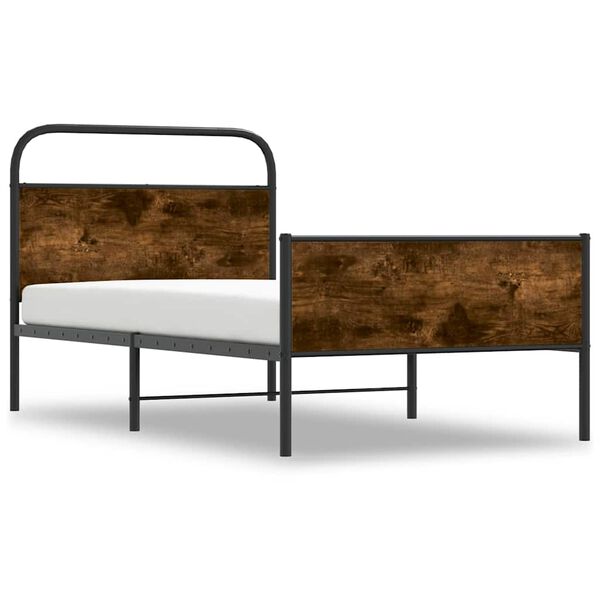vidaXL Estructura de cama sin colch&oacute;n 100x190 cm madera roble Sonoma