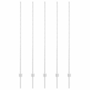 vidaXL Poste de cerca empotrado 5 uds. Plateado 200 cm