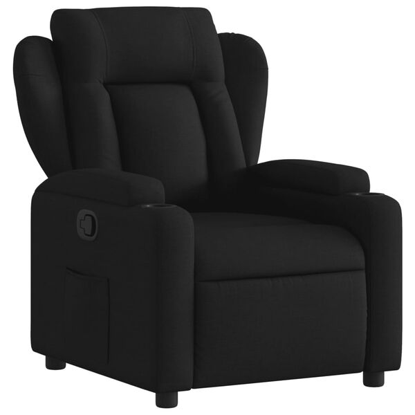 vidaXL Sill&oacute;n reclinable de tela negra