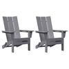 vidaXL Silla de Jard&iacute;n 2 pcs Gris Claro 80.5 x 74.5 x 92 cm