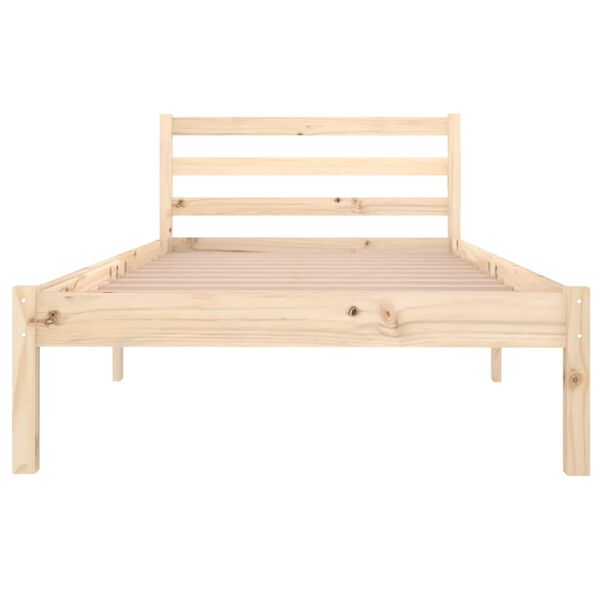 vidaXL Estructura de cama sin colch&oacute;n madera maciza de pino 90x200 cm