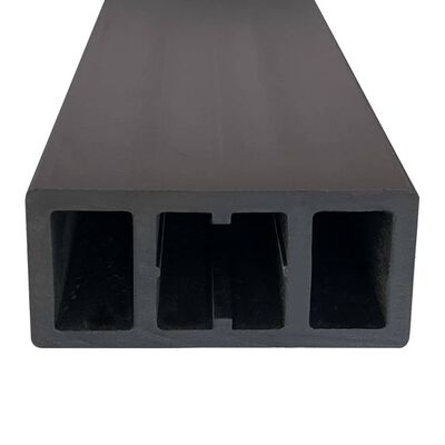 vidaXL Viguetas de porche 6 unidades WPC negro 170x8,5x4,5 cm