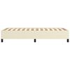 vidaXL Estructura de cama sin colch&oacute;n cuero sint&eacute;tico crema 90x200 cm