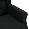 vidaXL Sillón de masaje con reposapiés tela negro
