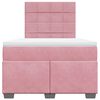 vidaXL Cama box spring con colch&oacute;n terciopelo rosa 120x190 cm
