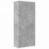 vidaXL Aparador de madera de ingenier&iacute;a gris hormig&oacute;n 80x42,5x185 cm