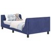 vidaXL Cama para ni&ntilde;os con cabecero Azul Polic&iacute;a 90 x 200 cm
