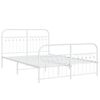 vidaXL Estructura cama sin colchón con estribo metal blanco 137x190 cm