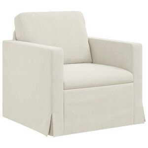 vidaXL Sof&aacute; Crema 78 x 78 x 80 cm Terciopelo