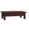 vidaXL Mesa de centro cl&aacute;sica madera maciza caoba marr&oacute;n 100x50x30 cm