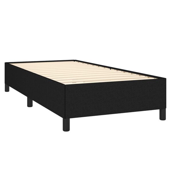 vidaXL Cama box spring con colch&oacute;n tela negro 90x200 cm