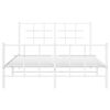 vidaXL Estructura cama sin colchón con estribo metal blanco 140x190 cm