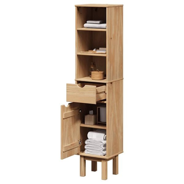 vidaXL Mueble de ba&ntilde;o OTTA madera maciza de pino 35x30x159 cm