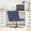 vidaXL Silla de oficina giratoria de tela azul