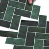 vidaXL Azulejo en espiga 50 pcs Verde oscuro 30 x 30 cm