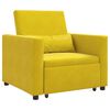 vidaXL Cama Sof&aacute; Desplegable Individual Amarillo Terciopelo