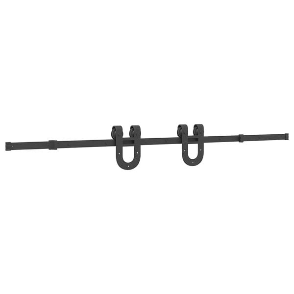 vidaXL Kit de herrajes para puertas correderas acero negro 200 cm