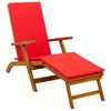 vidaXL Recliner y tumbona plegable 2 pcs Rojo 55 x 146 x 91 cm