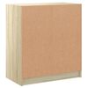 vidaXL Armario auxiliar puertas de vidrio roble Sonoma 68x37x75,5 cm