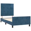 vidaXL Estructura de cama sin colch&oacute;n terciopelo azul oscuro 90x200 cm