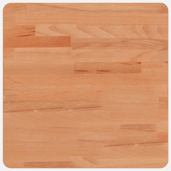 vidaXL Tablero de mesa cuadrado de madera maciza de haya 40x40x4 cm