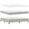 vidaXL Cama tipo Box Spring Gris Claro 200 x 200 cm Terciopelo