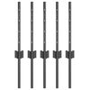 vidaXL Poste de cerca empotrado 5 uds. Gris 80 cm