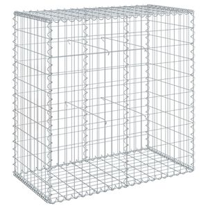 vidaXL Cesta de gaviones con cubierta hierro galvanizado 100x50x100 cm