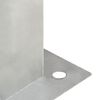 vidaXL Anclajes para postes 4 unidades metal galvanizado 121 mm