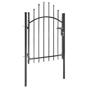vidaXL Puerta de jard&iacute;n Woerden acero 1x1 m negro