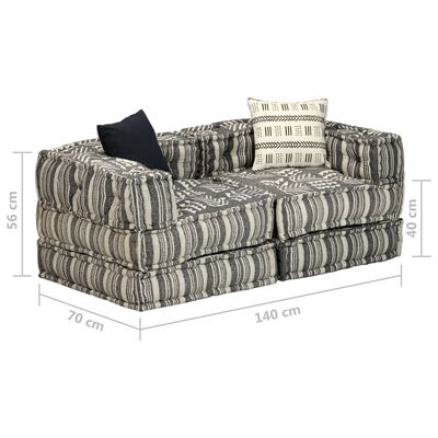 vidaXL Conjunto de sofá modular 9 piezas tela de rayas