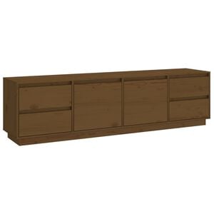 vidaXL Mueble de TV madera maciza de pino marr&oacute;n miel 176x37x47,5 cm