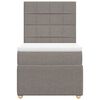 vidaXL Cama box spring con colch&oacute;n tela gris taupe 90x190 cm